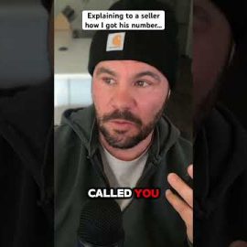 Explaining to a seller how I got his number