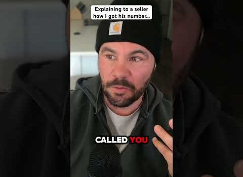 Explaining to a seller how I got his number