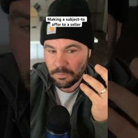 Making a subject-to offer to a seller